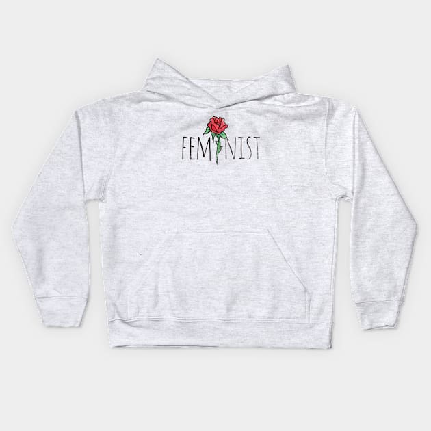 Feminist Kids Hoodie by bubbsnugg